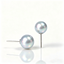 6mm Tamadama Akoya pearl earrings, natural seawater Akoya pearl studs, S925 sterling silver pearl earrings, blue grey Akoya pearl jewelry, flawless premium Akoya earrings