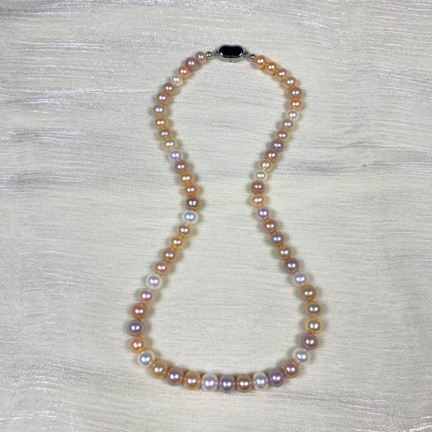 6.5-7.0mm Freshwater Multicolor Pearl Necklace- Wedding Gift - Wedding Necklace - Freshwater pearls