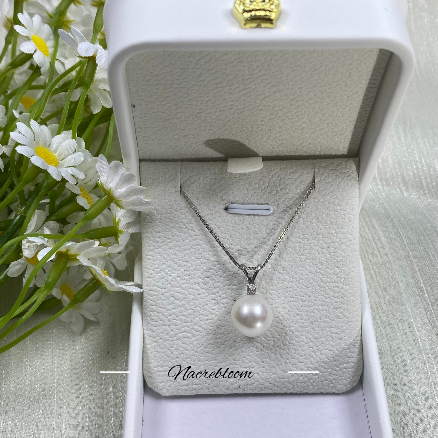 11mm AAA Round Edison Freshwater Pearl Pendant Necklace, Wedding gift
