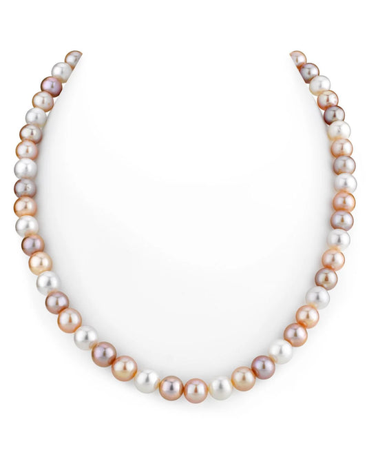 6.5-7.0mm Freshwater Multicolor Pearl Necklace- Wedding Gift - Wedding Necklace - Freshwater pearls