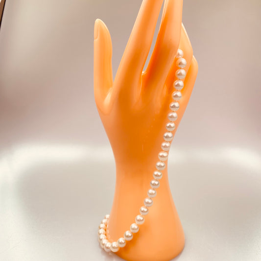 7.0-7.5mm White Freshwater Pearl Necklace - AAA Quality