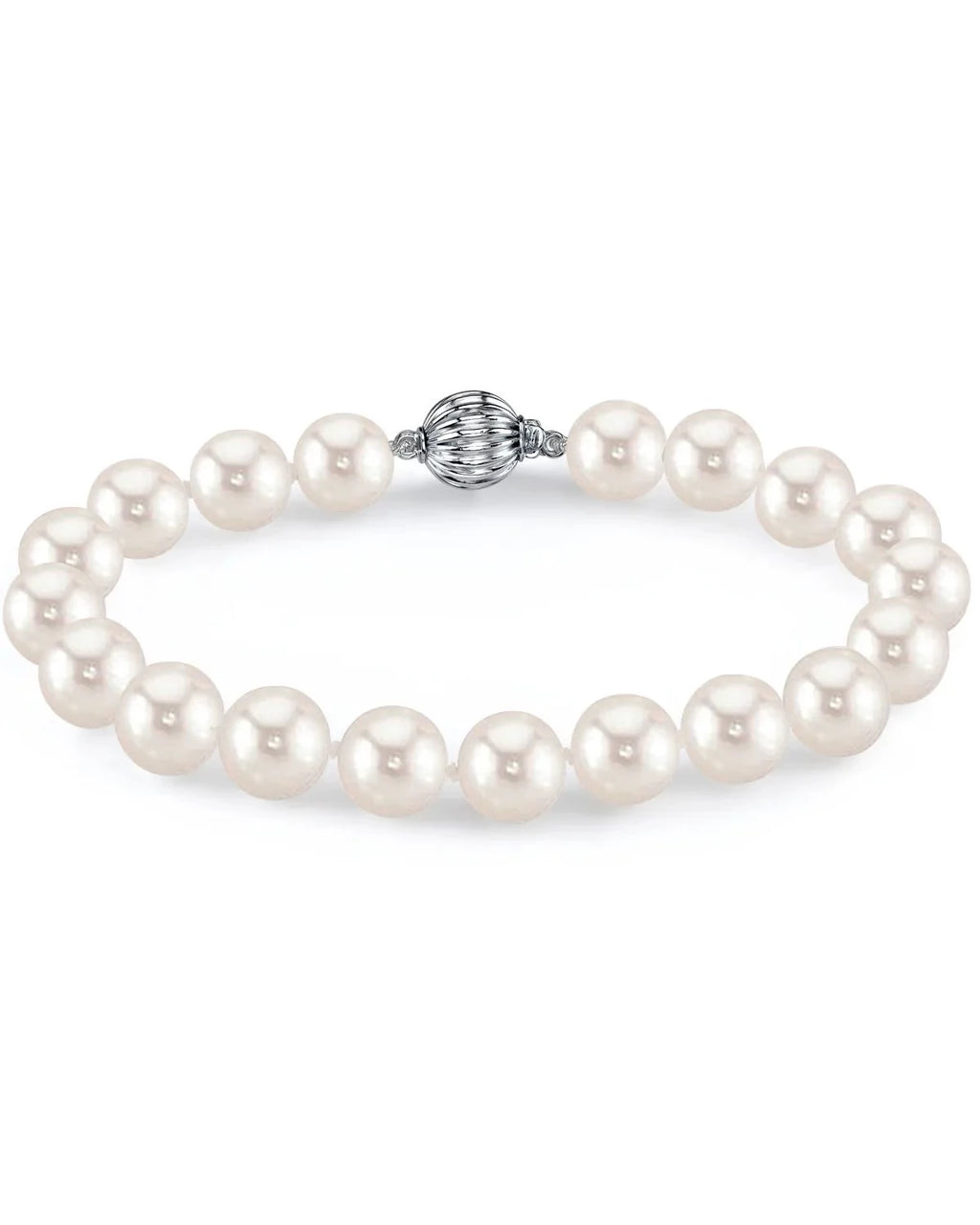 8.5-9.0mm White Freshwater Pearl Bracelet - AAA Quality