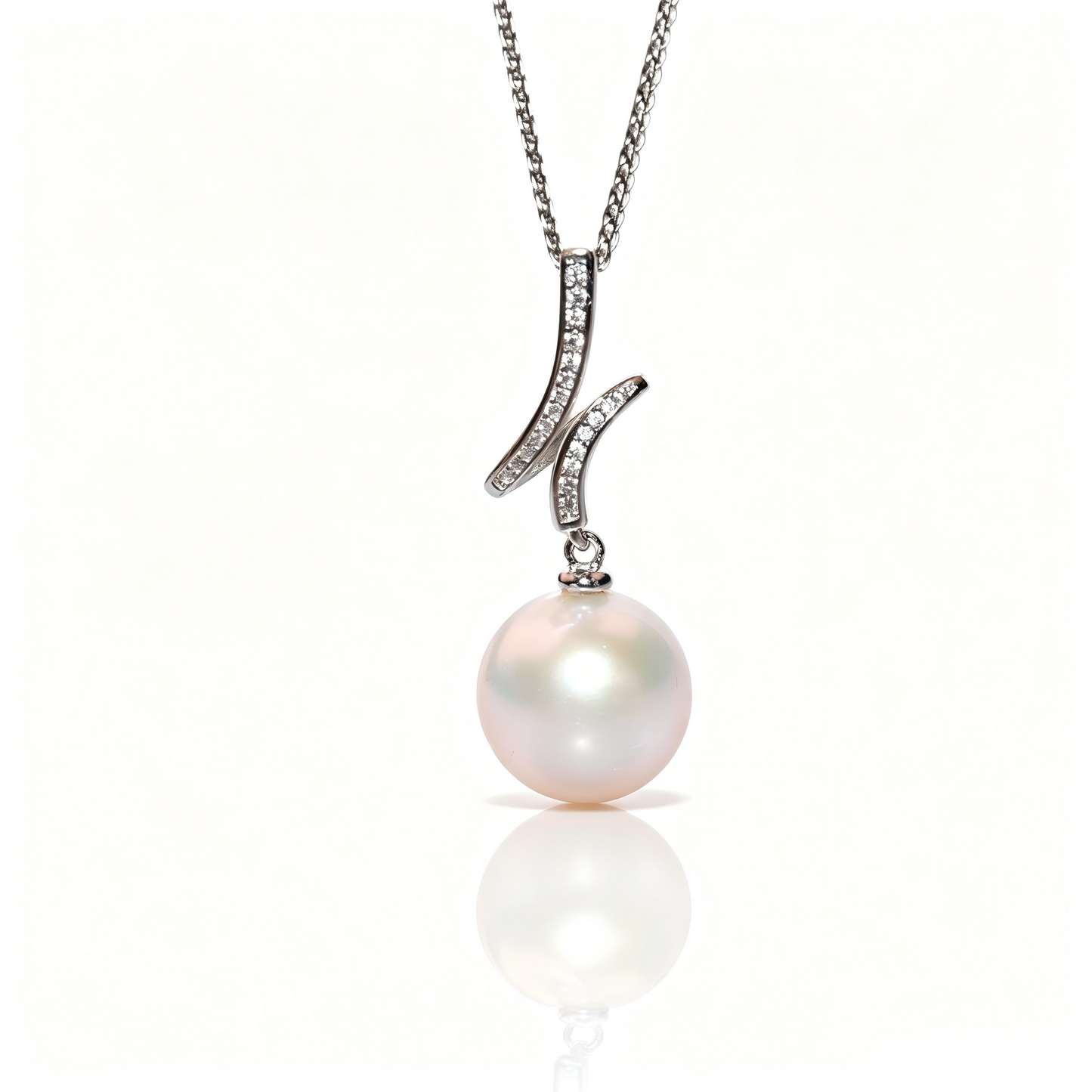 AAAAA Freshwater Pearl Pendant, S925 Sterling Silver adjustable Chain, Wedding Gift Jewelry