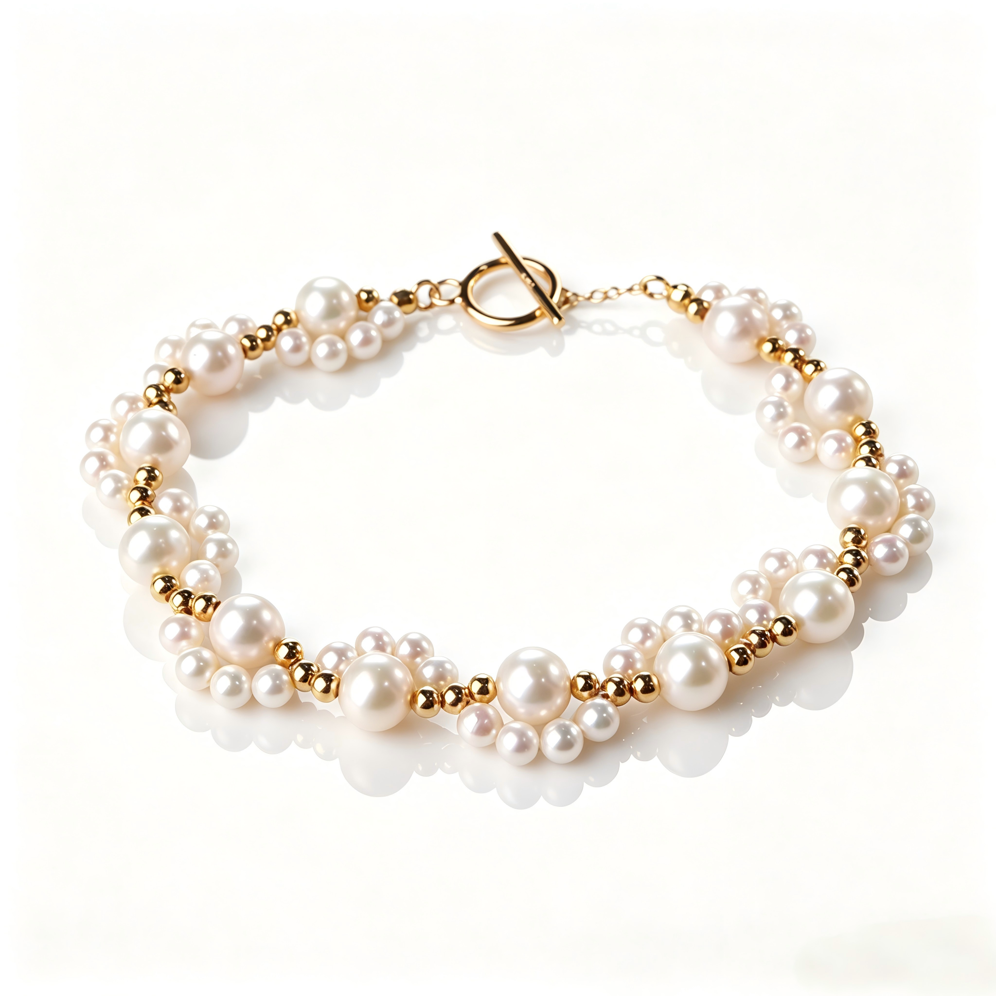 CatPaws AAA Freshwater Pearl Bracelet,S925 Silver Bracelet, Pearl Wedding Jewelry