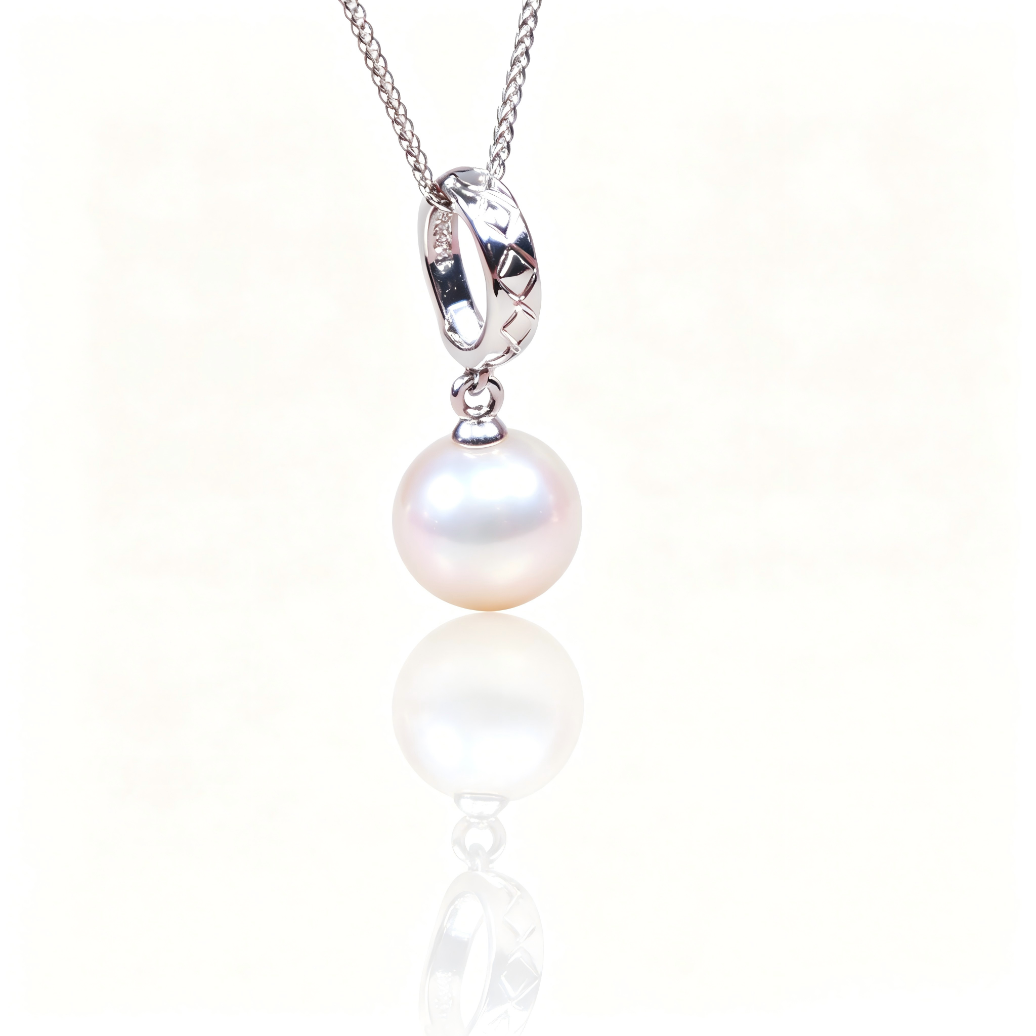 AAAAA Freshwater Pearl Pendant, S925 Sterling Silver adjustable Chain