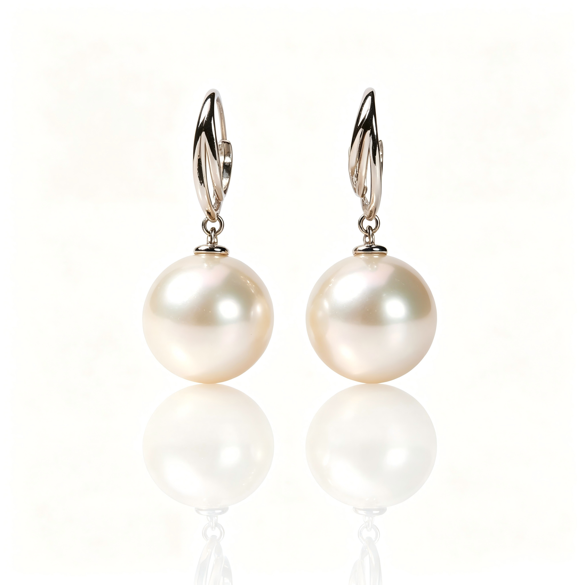 AAAAA Real Freshwater Pearl Earrings, S925 Sterling Silver, Cat's paw earrings
