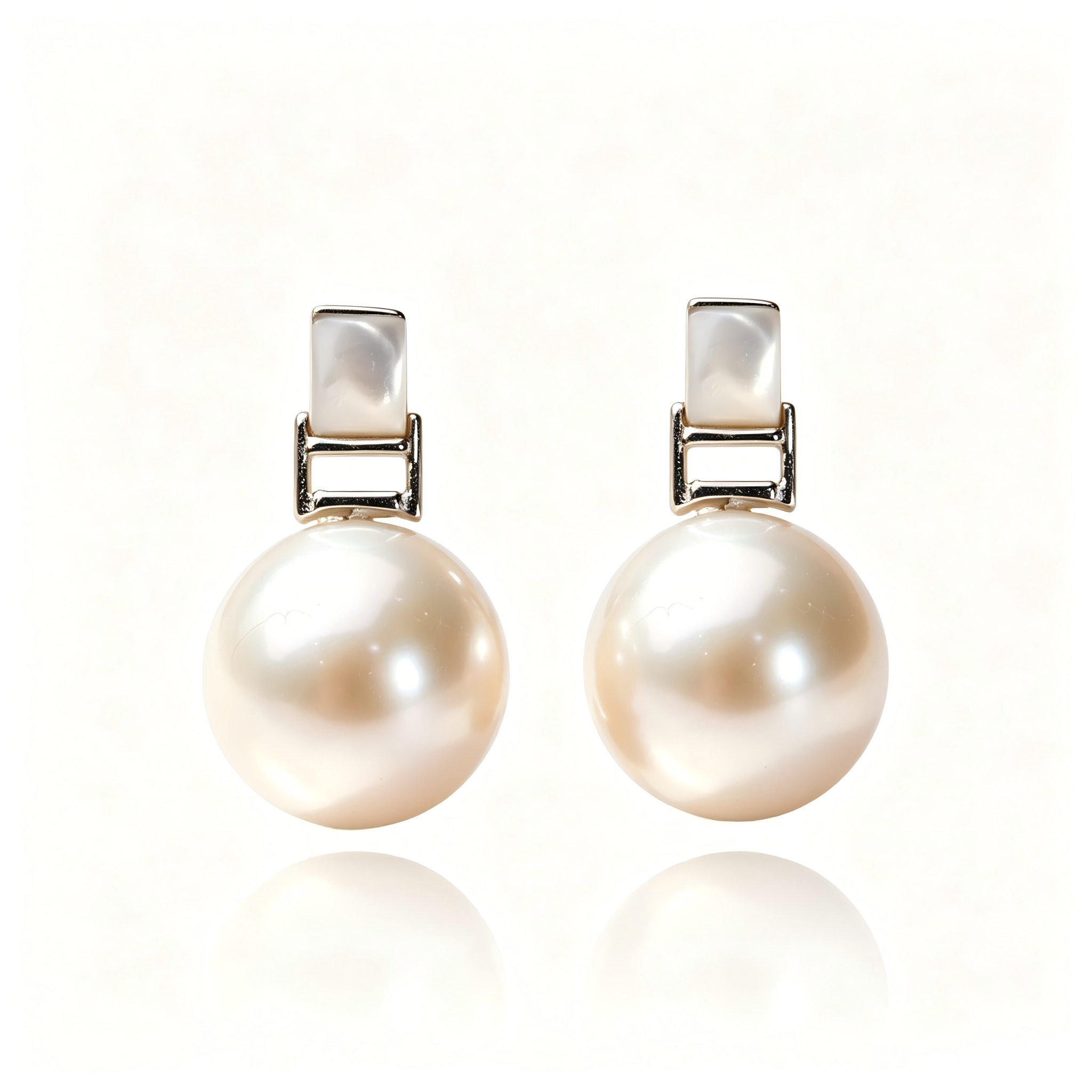 AAAAA Real Freshwater Pearl Earrings, S925 Sterling Silver, Classic style earrings
