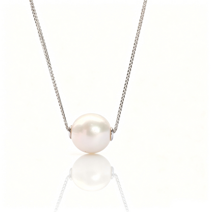 AAAAA Freshwater Pearl Pendant, S925 Sterling Silver adjustable Chain, Pendant Necklace Jewelry