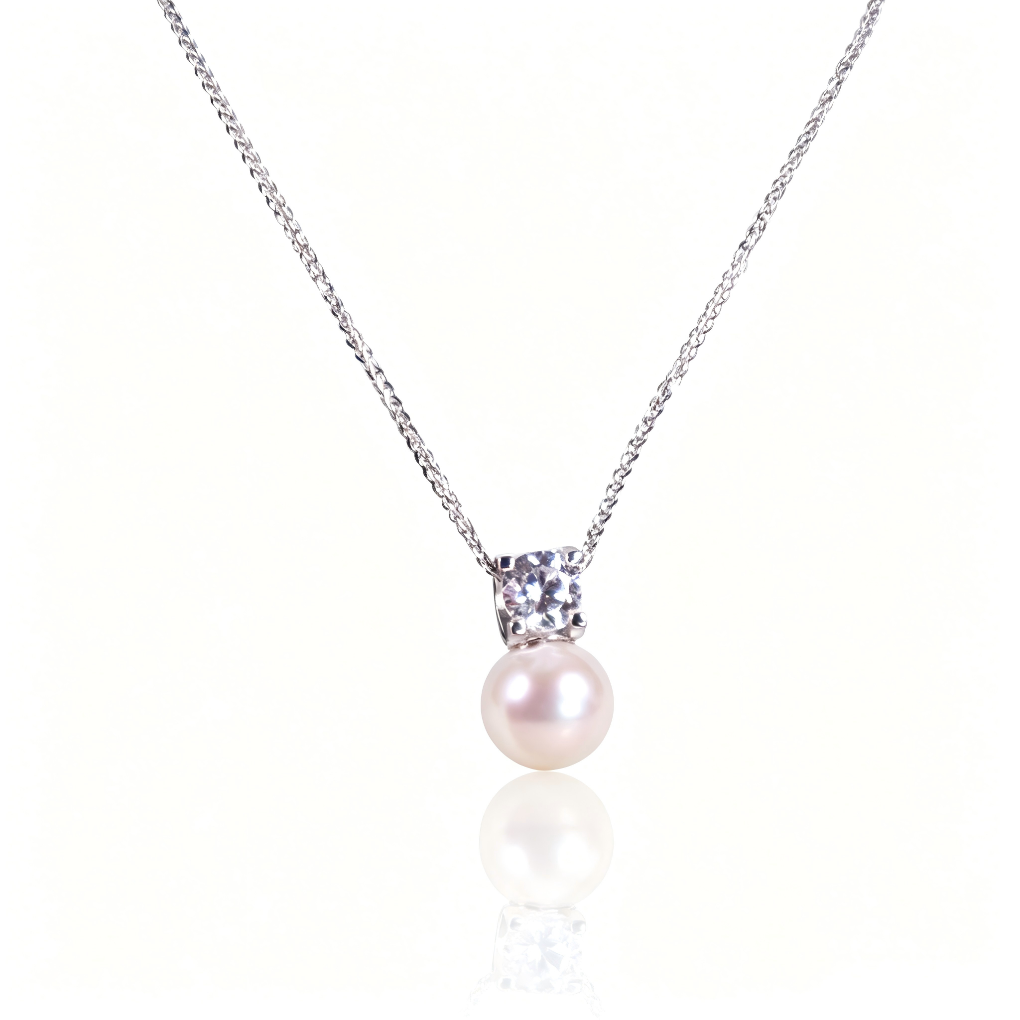 AAAAA Freshwater Pearl Pendant, S925 Sterling Silver adjustable Chain, sterling silver pendant necklace