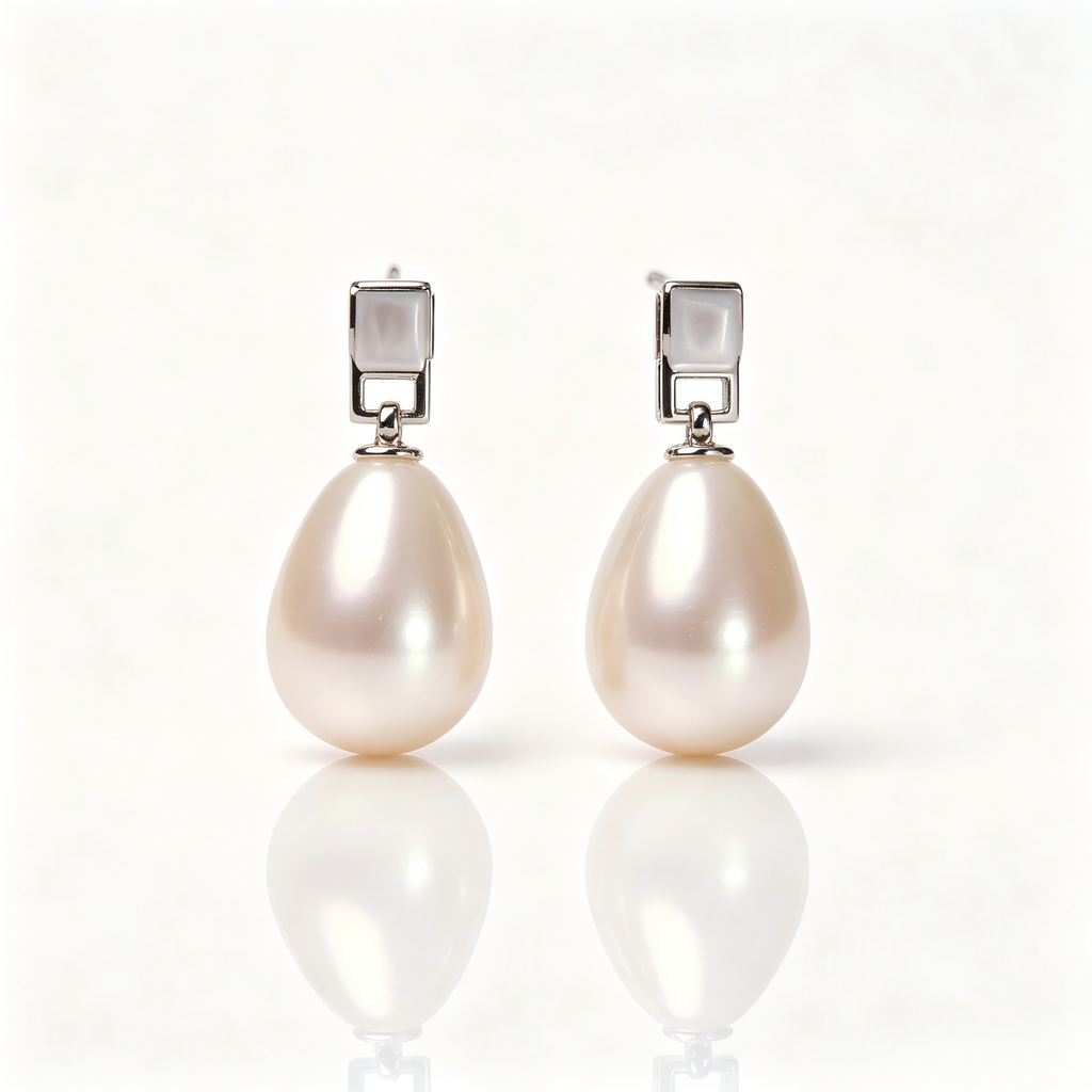 AAAAA Real Freshwater Pearl Earrings, S925 Sterling Silver, Classic style earrings