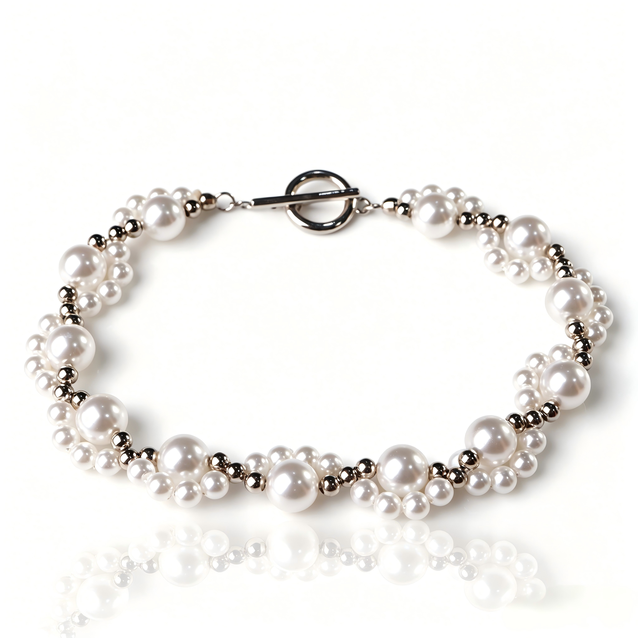 CatPaws AAA Freshwater Pearl Bracelet,S925 Silver Bracelet, Pearl Wedding Jewelry Immagine principale del prodotto
