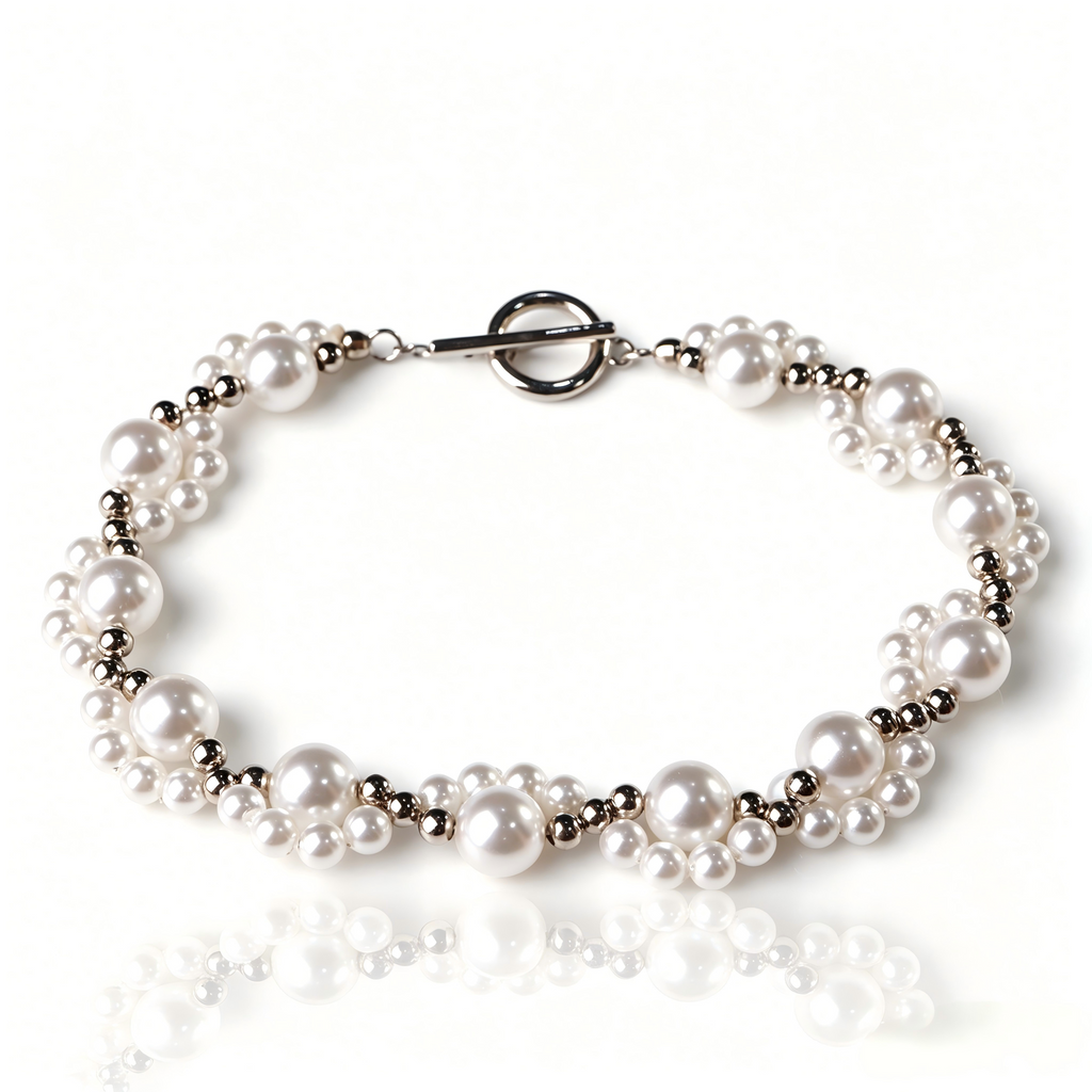 CatPaws AAA Freshwater Pearl Bracelet,S925 Silver Bracelet, Pearl Wedding Jewelry