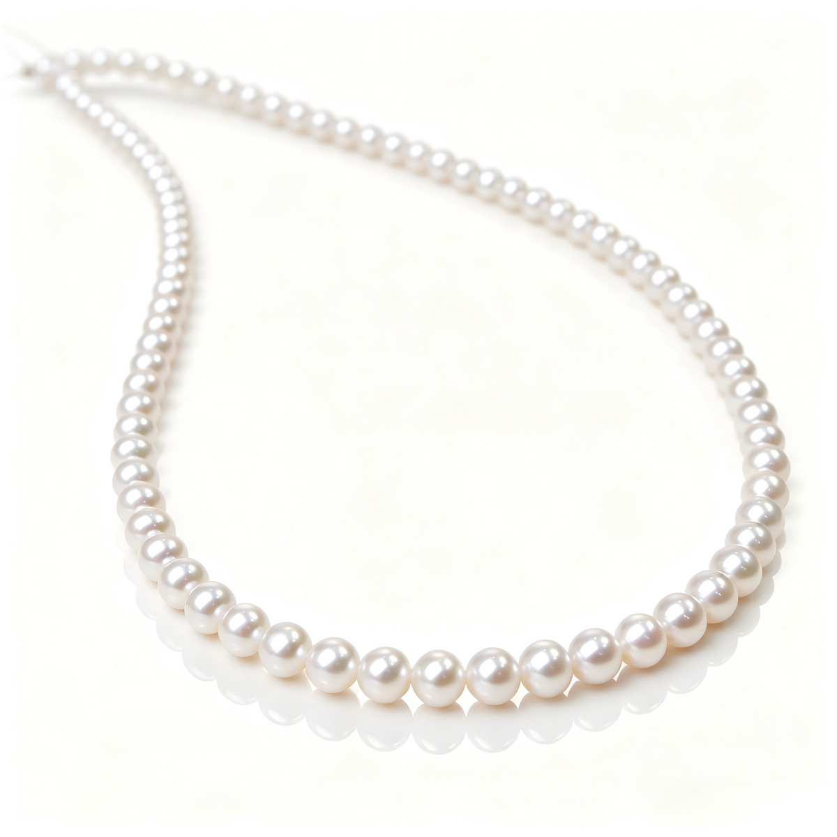 4.5-5mm AAAK Freshwater Pearl Strand Necklace, S925 Silver Clasp Wedding Jewelry Main image