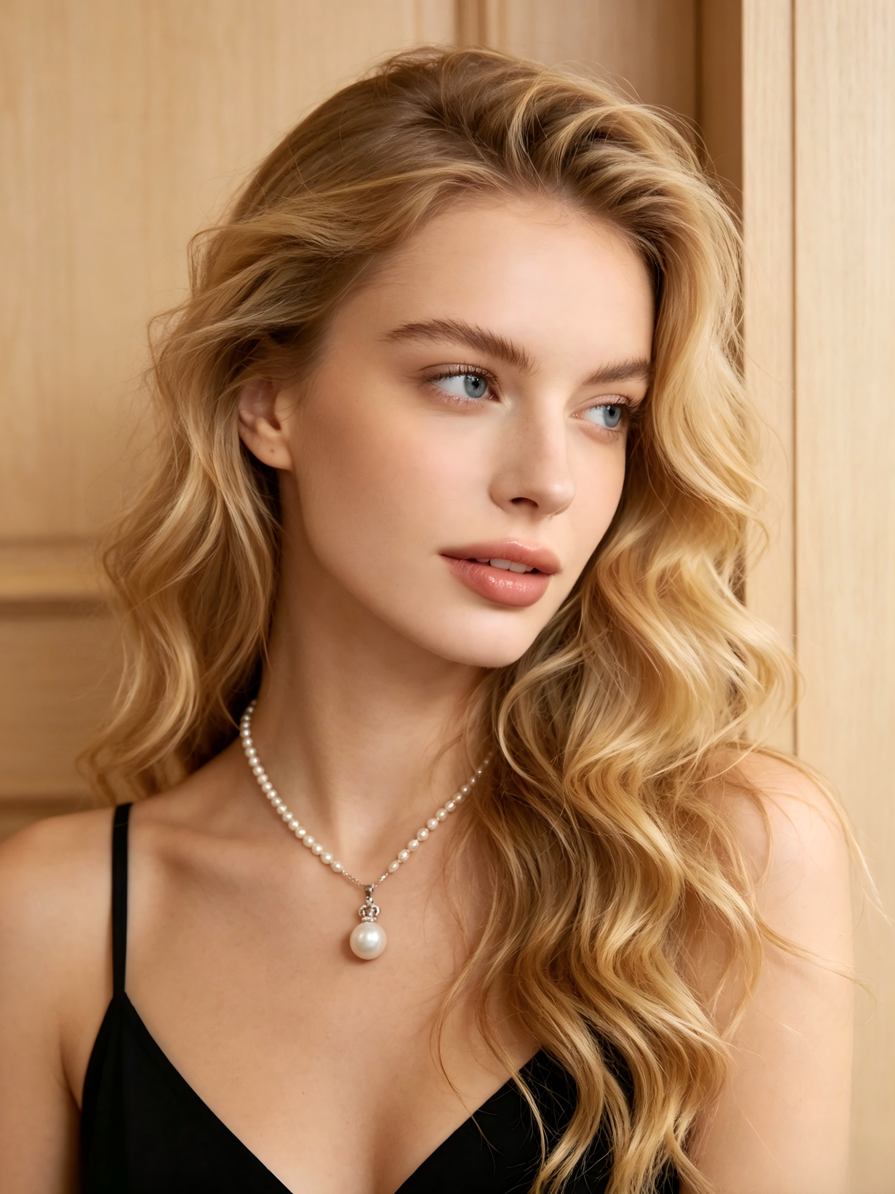 AAAAA Freshwater Pearl Pendant, S925 Sterling Silver adjustable Chain, Hexagram pendant Secondary image