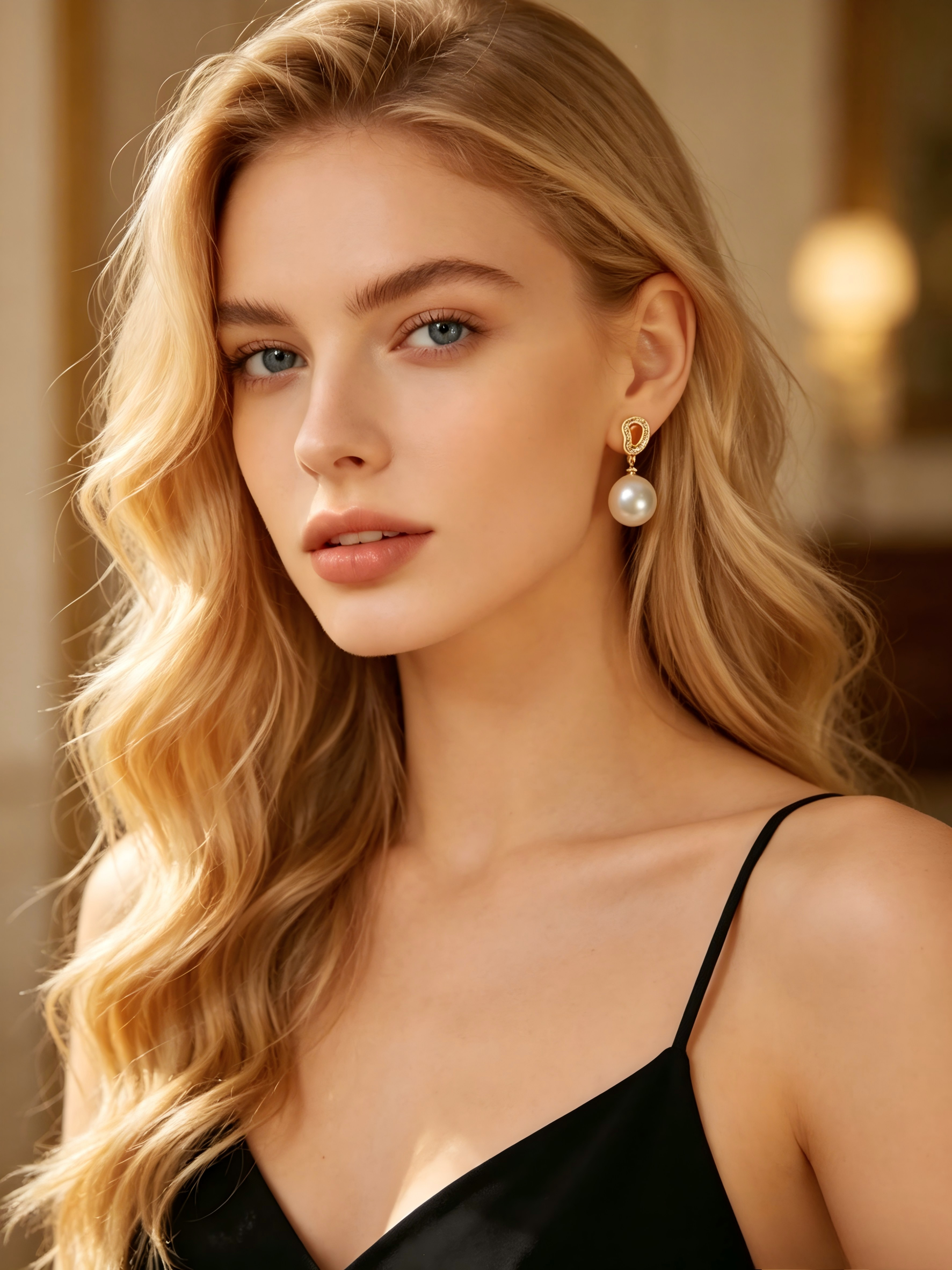 AAAAA Round Real Freshwater Pearl Stud Earrings, Gilding S925 Sterling Silver