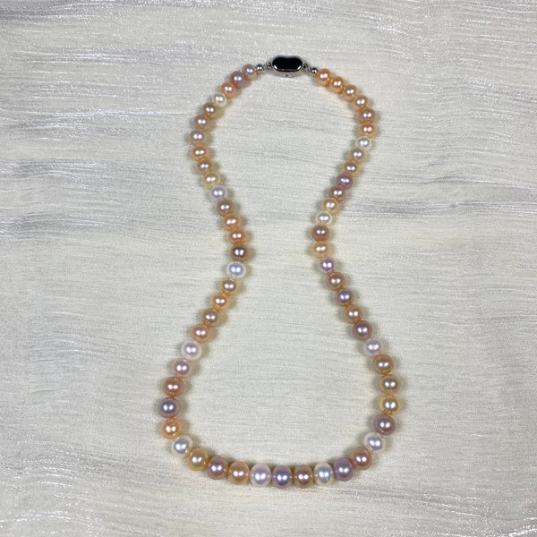 6.5-7.0mm Freshwater Multicolor Pearl Necklace- Wedding Gift - Wedding Necklace - Freshwater pearls
