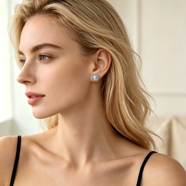 Akoya Sea Pearl Stud Earrings 6mm Premium Natural Tamadama | Nacrebloom Fine Jewelry