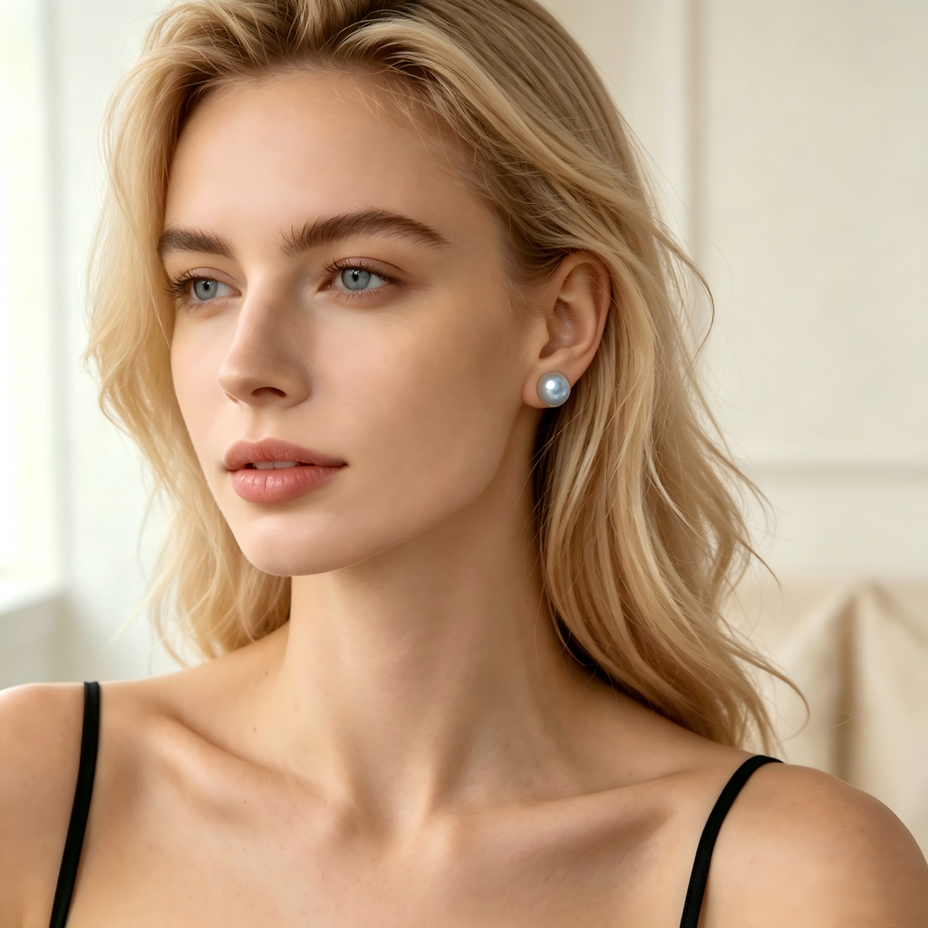 Akoya Sea Pearl Stud Earrings 6mm Premium Natural Tamadama | Nacrebloom Fine Jewelry
