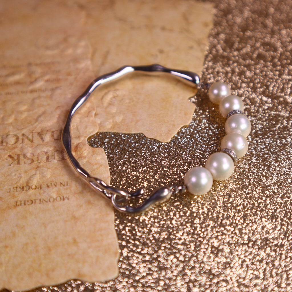 S925 Silver Bracelet, AAA Freshwater Pearl Bracelet, Pearl Wedding Jewelry