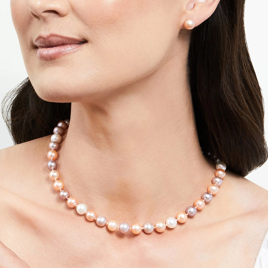 6.5-7.0mm Freshwater Multicolor Pearl Necklace- Wedding Gift - Wedding Necklace - Freshwater pearls
