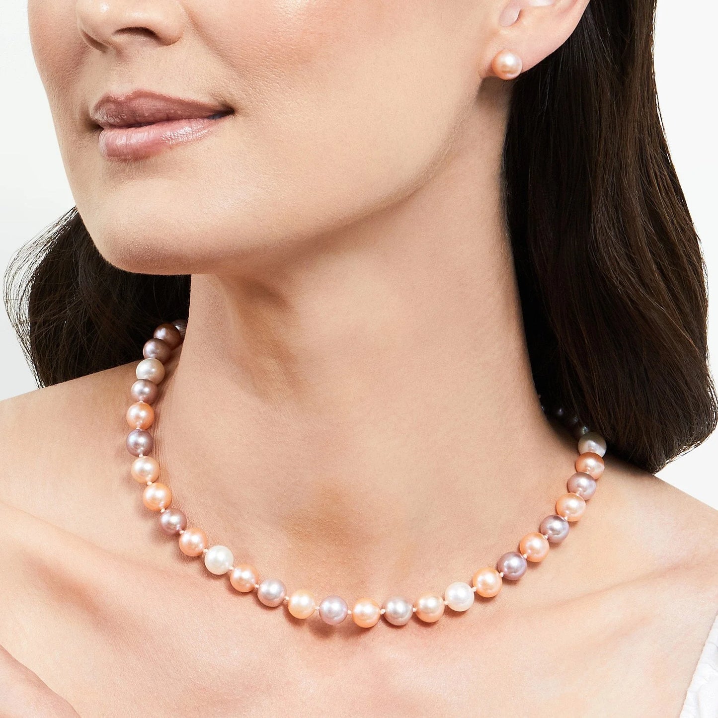 6.5-7.0mm Freshwater Multicolor Pearl Necklace- Wedding Gift - Wedding Necklace - Freshwater pearls