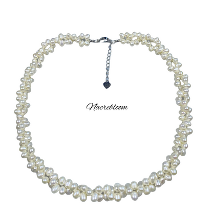 Rice-grain white Freshwater pearl necklace pearl necklace - AA Quality - Wedding Necklace - Wedding gift for her