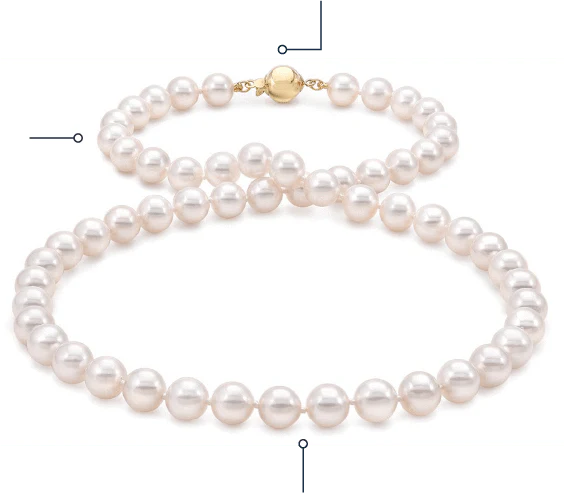 7.0-7.5mm Freshwater Multicolor Pearl Necklace - AAA Quality